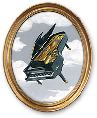 Portrait of a piano in the sky